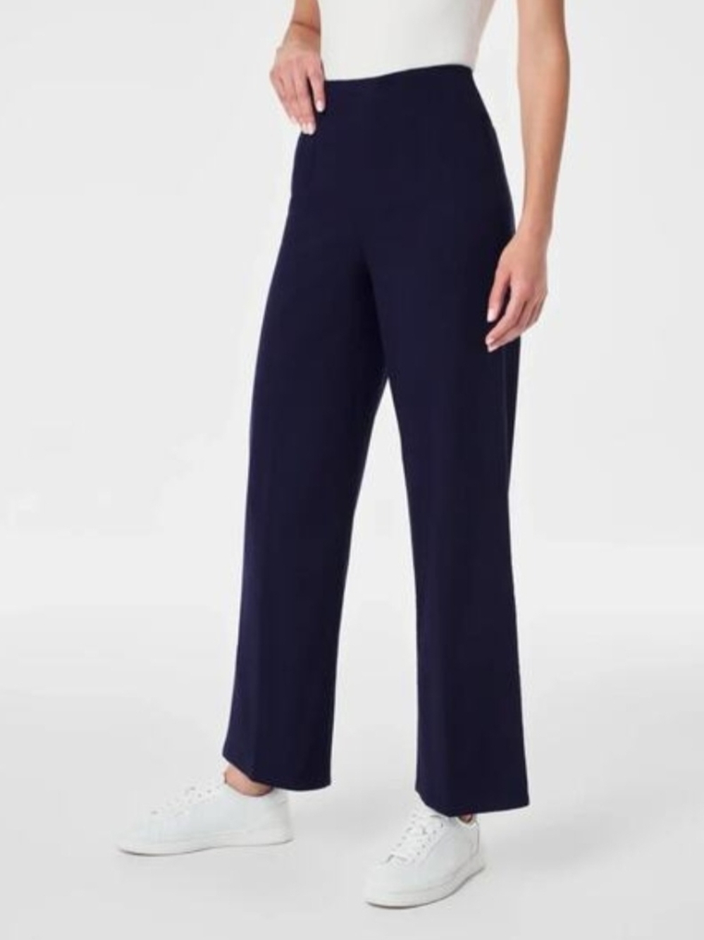SPANX High Rise Wide-Leg Pull-On Pants Navy Size 1X - Picture 2 of 5